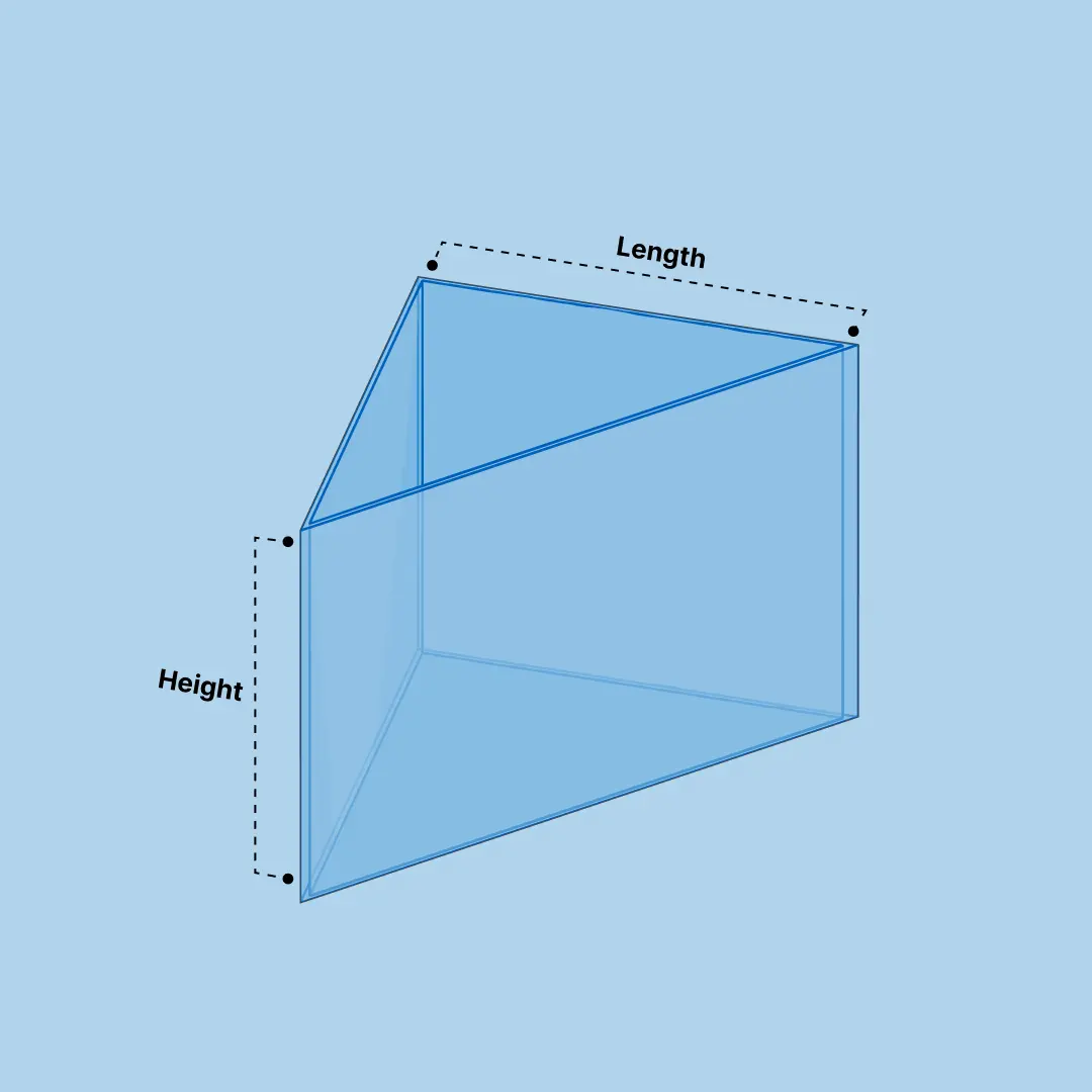 Corner Triangle shaped Aquarium Diagram