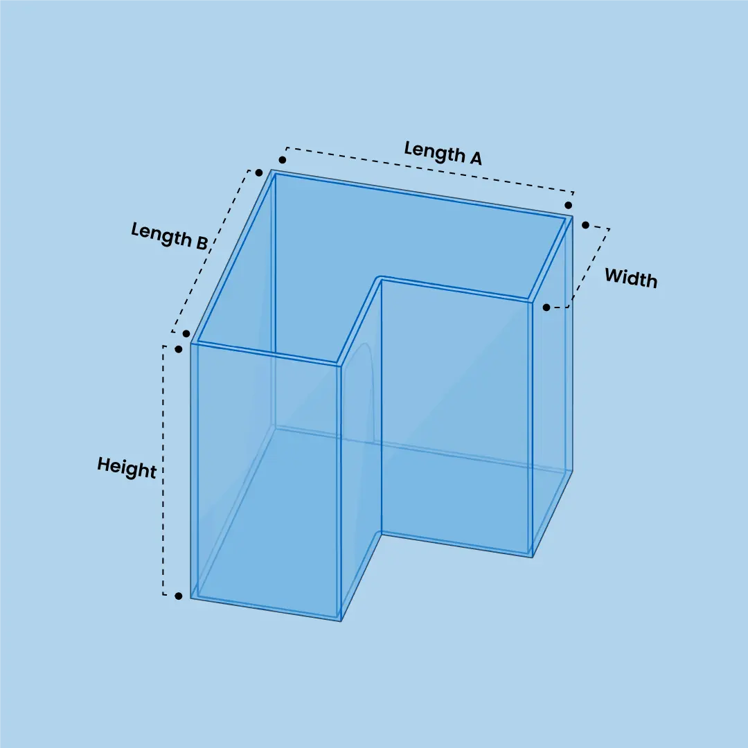 L-Shaped shaped Aquarium Diagram