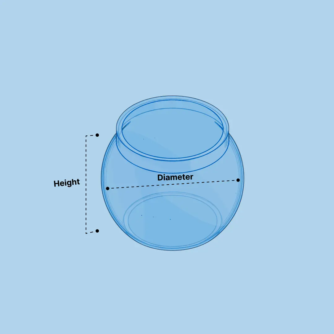 Fishbowl shaped Aquarium Diagram